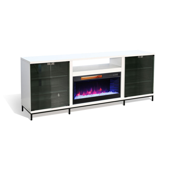 Napa 4 Doors Console With Fireplace Insert Option