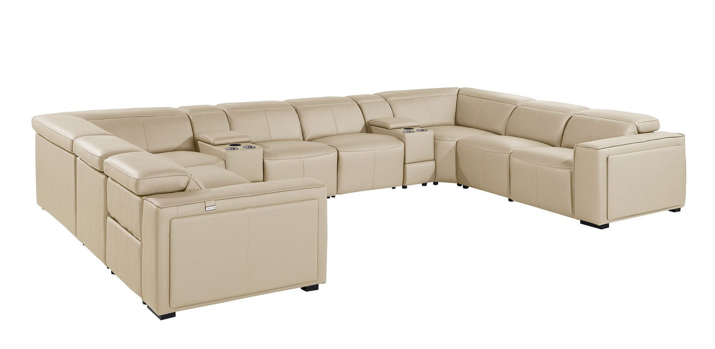 1224 - 10-Piece U-Shaped Sectional Sofa In With 4 Power Recliners & Power Headrests