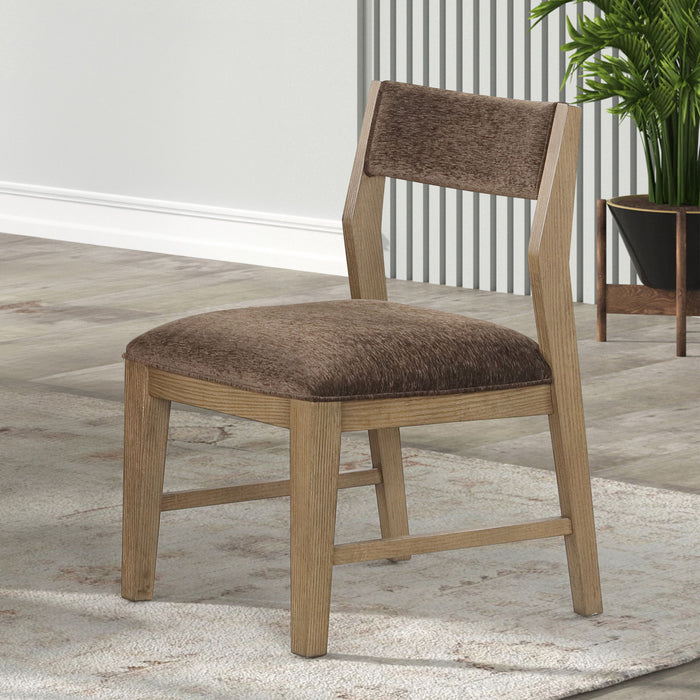 Viera - Upholstered Side Chair (Set of 2) - Natural Oak