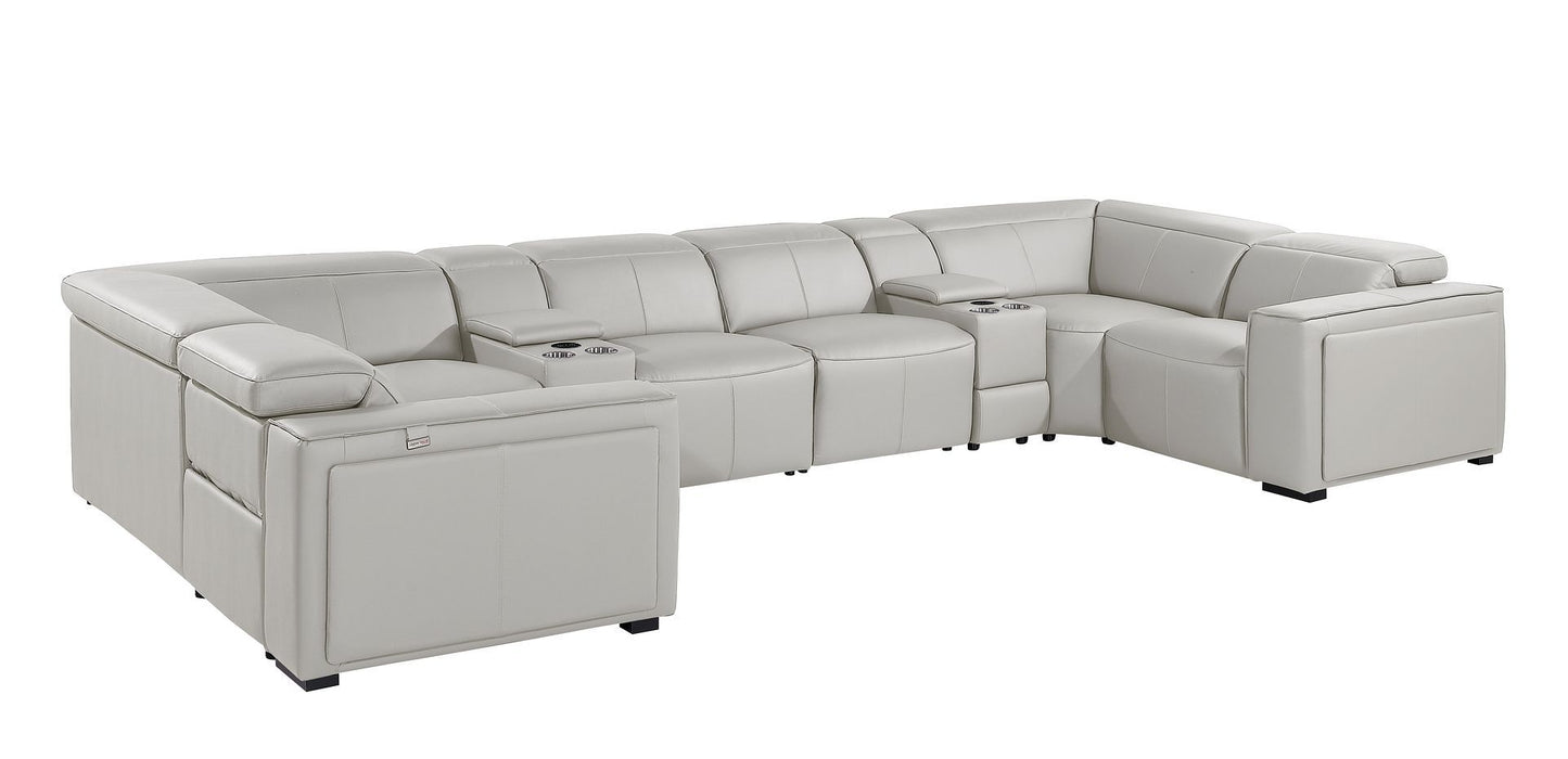 1224 - 8-Piece U-Shaped Sectional Sofa In With 4 Power Recliners & Power Headrest