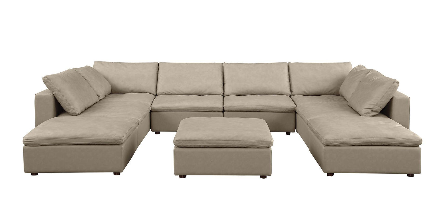 1100 - Top-Grain Italian Leather 9-Piece Sectional With Chaise