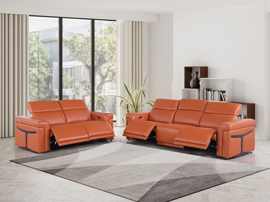 1126 - 5-Piece Modular Power Reclining Sofa And Loveseat Set In With 4 Power Recliners & Power Headrests