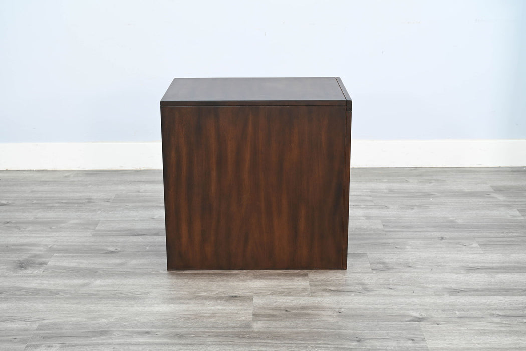 Chair Side Table With Drawer - Coffee Bean