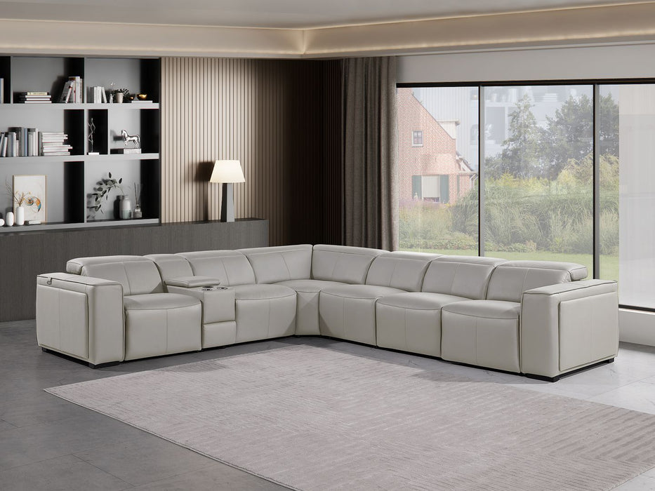 1224 - 7-Piece L-Shaped Sectional Sofa In With 4 Power Recliners & Power Headrests
