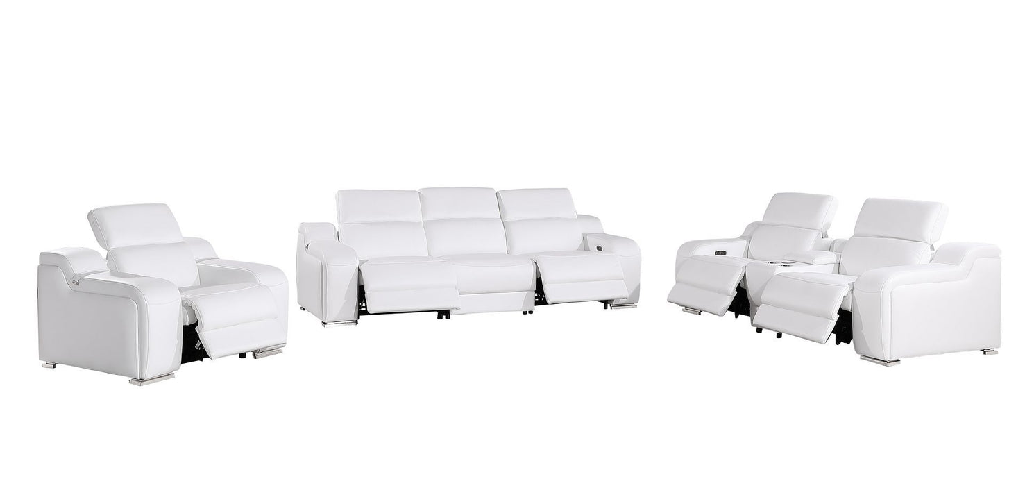 1116 - 7-Piece Modular Power Reclining Sofa, Loveseat & Chair Set In With 5 Power Recliners & Power Headrests