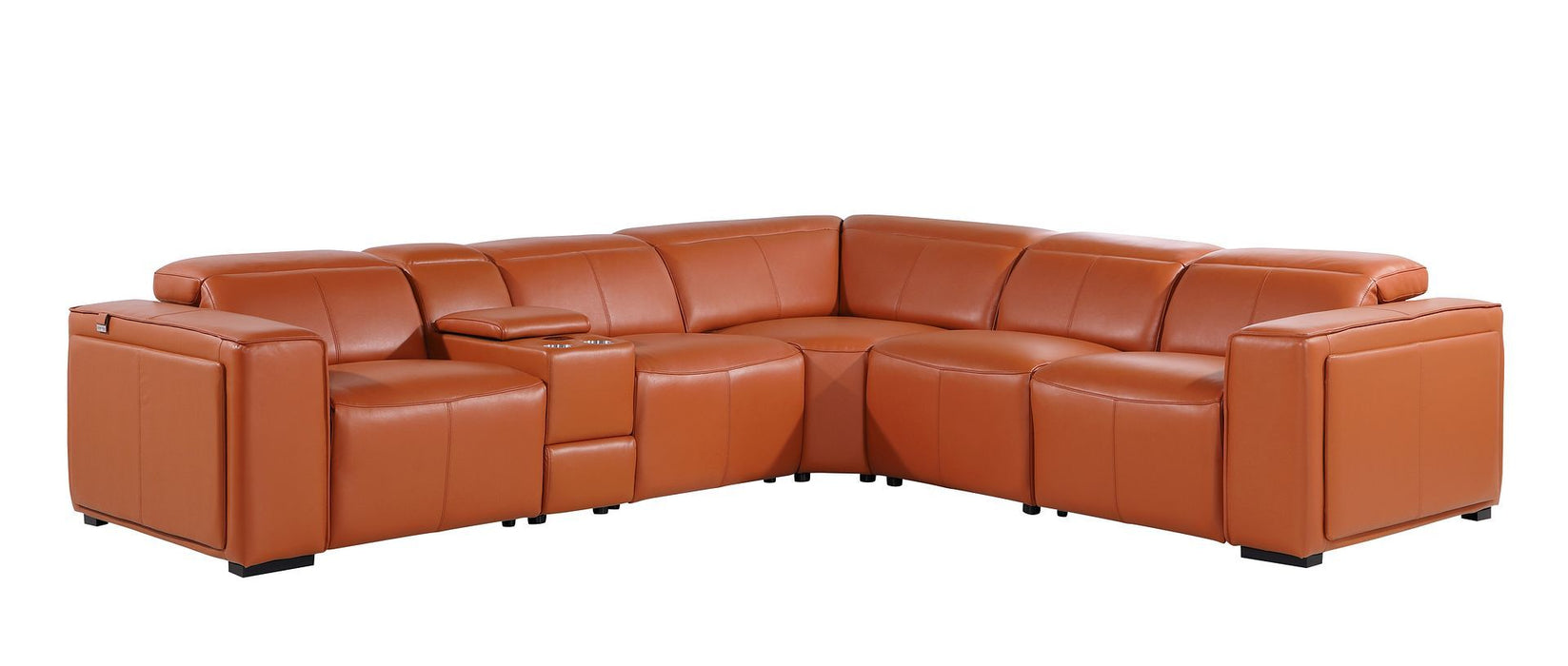 1224 - 6-Piece L-Shaped Sectional Sofa In With 3 Power Recliners & Power Headrests