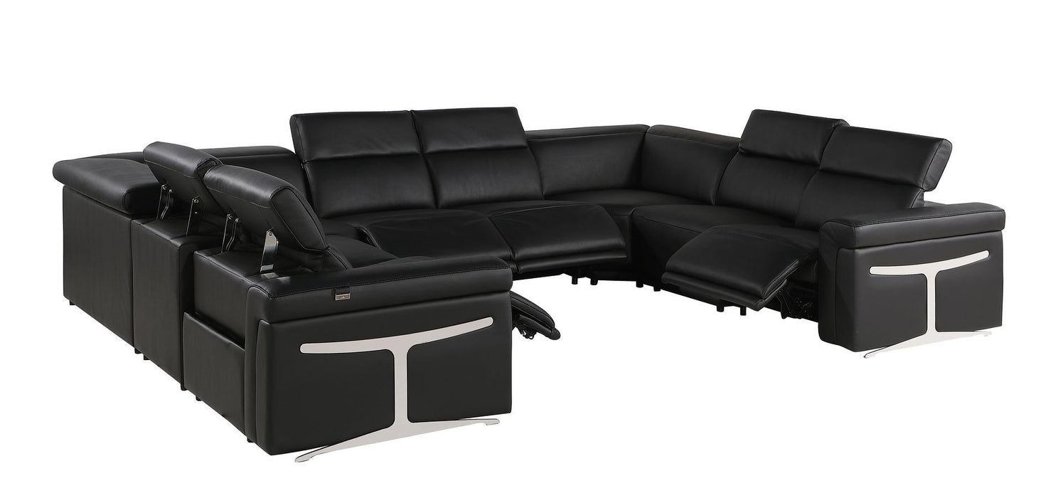1126 - 8-Piece U-Shaped Sectional Sofa In With 4 Power Recliners & Power Headrests