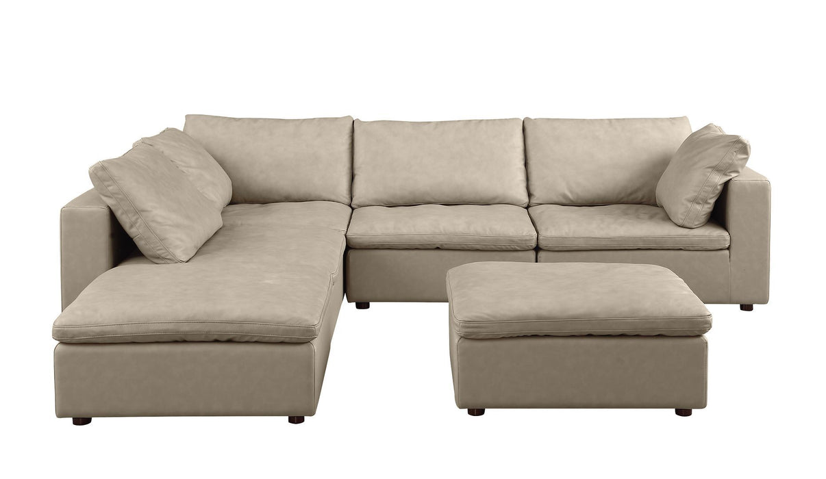 1100 - 6-Piece Left Arm Facing 3-Seat Sectional (Top-Grain Italian Leather)