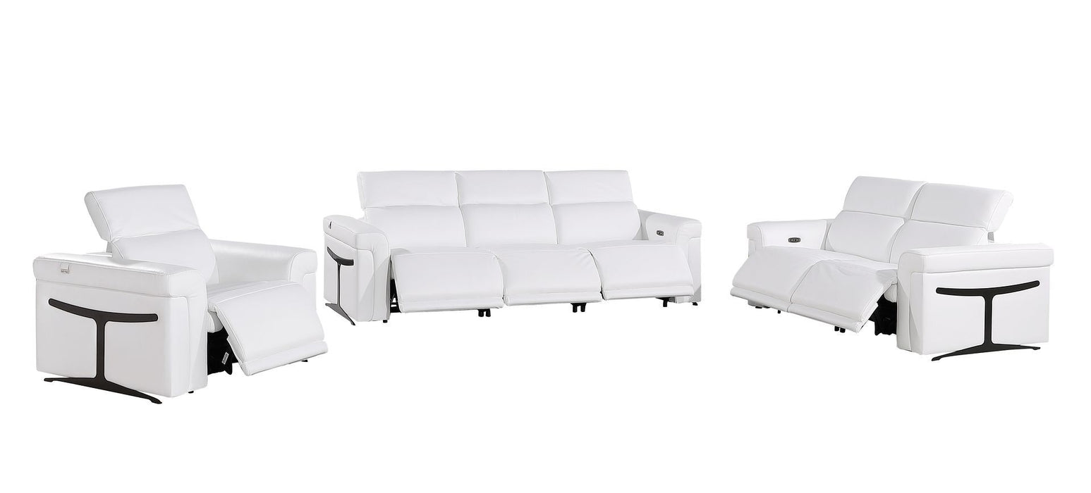 1126 - 6-Piece Modular Power Reclining Sofa, Loveseat & Chair Set In With 6 Power Recliners & Power Headrests
