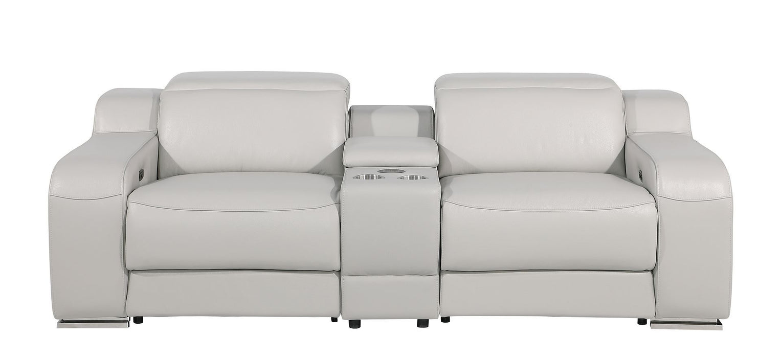 1116 - 3-Piece Modular Power Reclining Console Loveseat In With 2 Power Recliners & Power Headrests