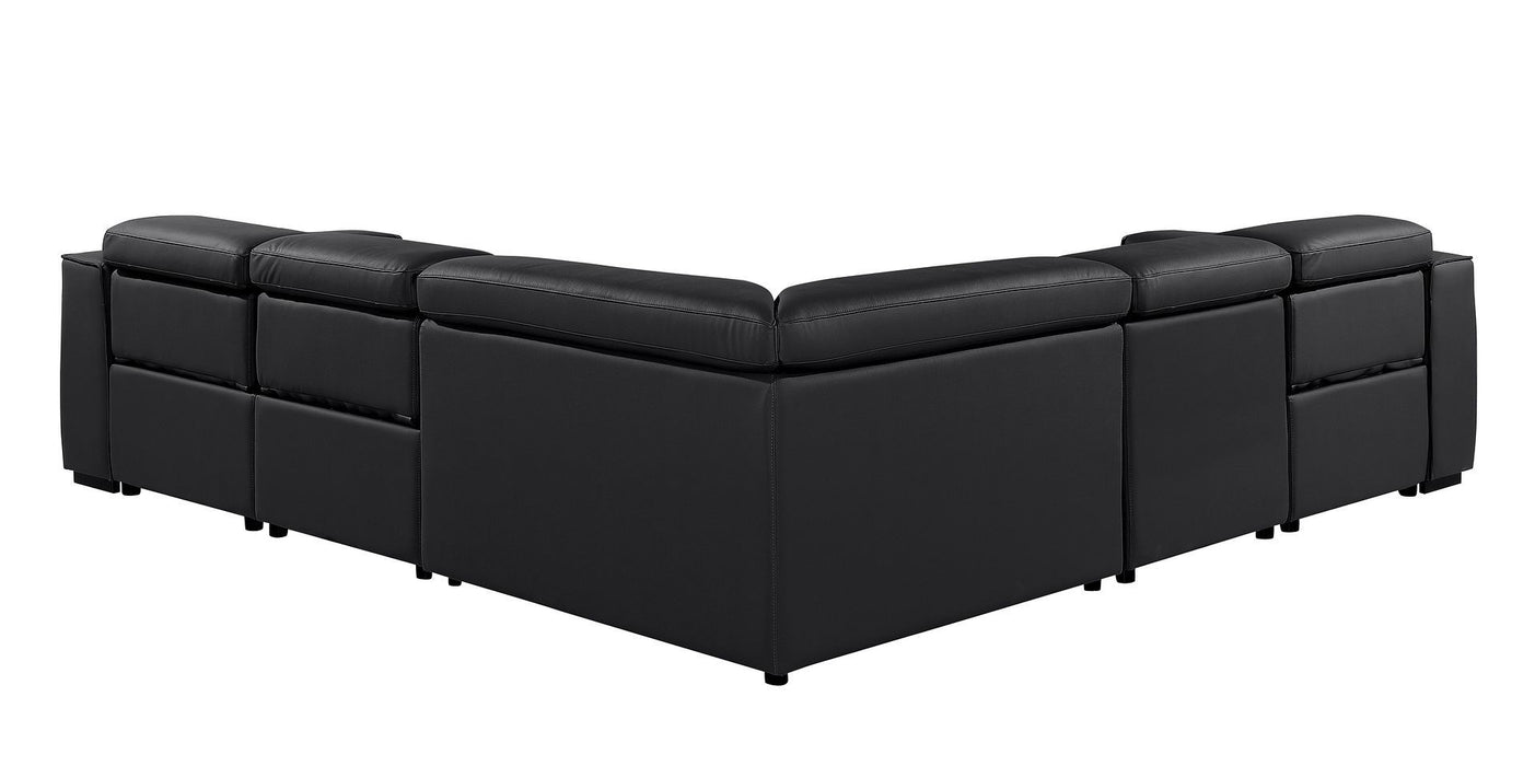 1224 - 5-Piece L-Shaped Sectional Sofa In With 3 Power Recliners & Power Headrests