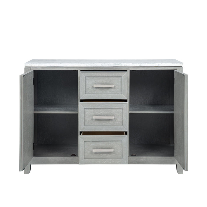 Fiona - Marble Top Dining Buffet / Server - Mist Gray