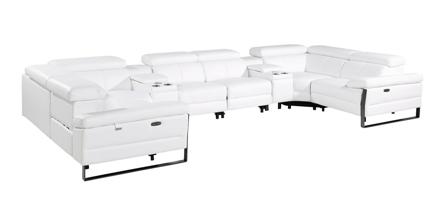 1246 - 8-Piece U-Shaped Modular Power Reclining Sectional With 4 Power Recliners And Power Headrest