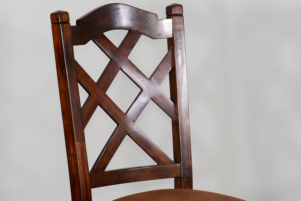 Santa Fe - Double Crossback Chair - Dark Brown