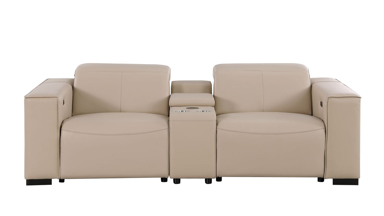 1208 - Dual Power Reclining Console Loveseat
