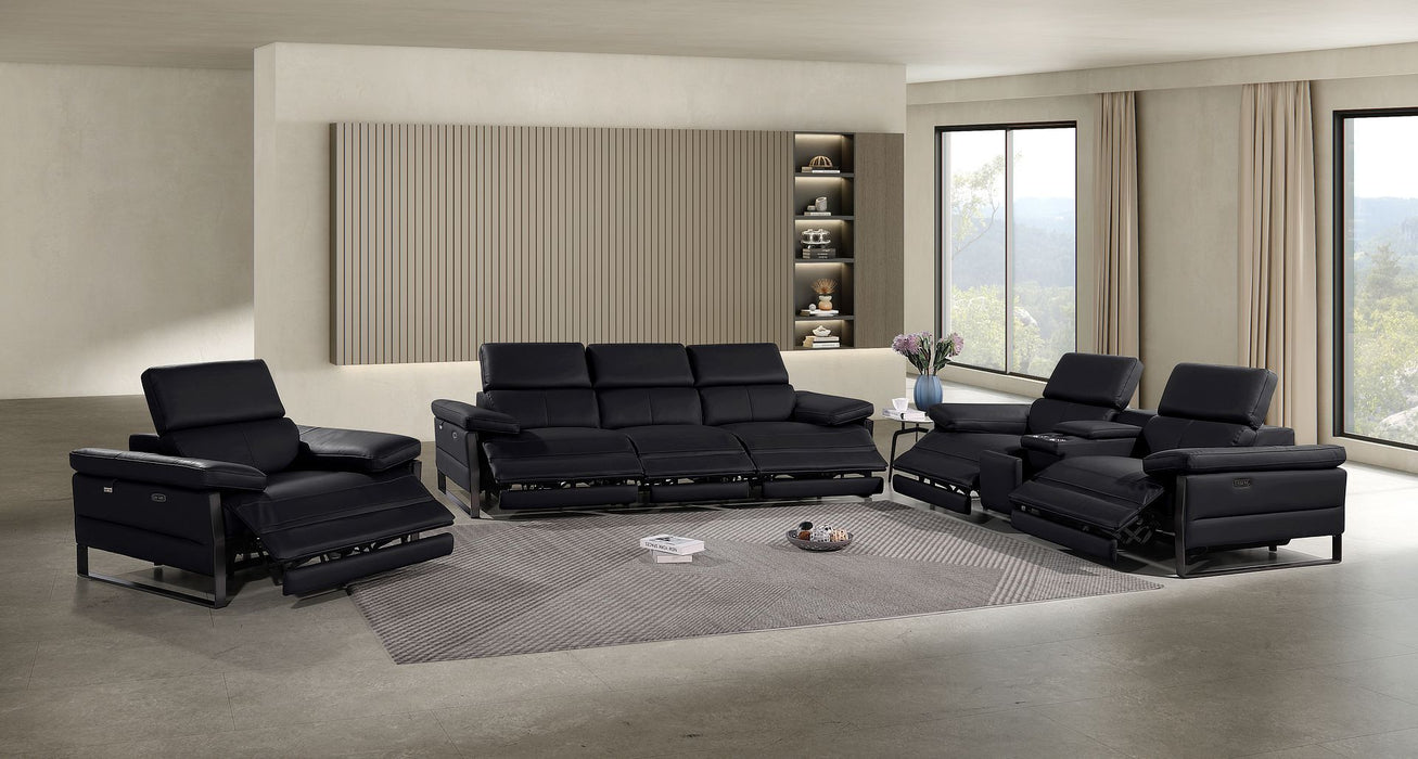 1246 - Modular Power Triple Reclining Sofa, Console Loveseat, And Chair Set With Power Headrests
