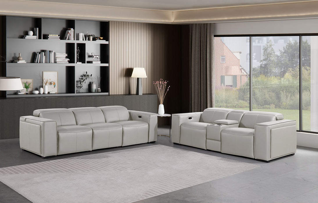 1224 - 6-Piece Modular Power Reclining Sofa And Console Loveseat Set In With 5 Power Recliners & Power Headrests
