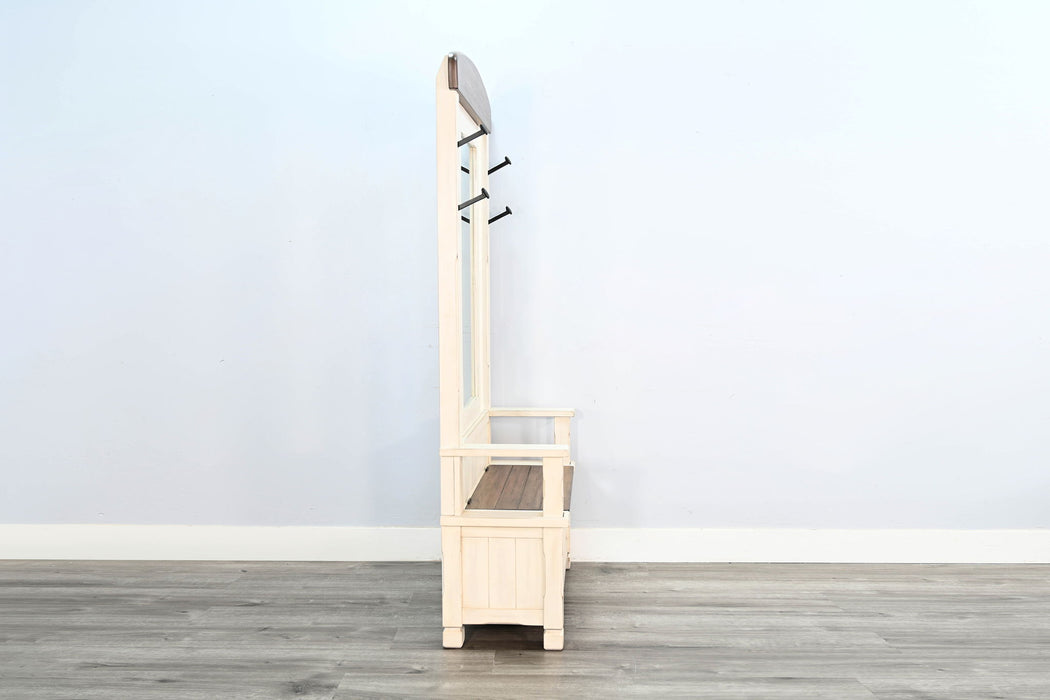 2537Mb - Hall Tree - Buckskin / Marble White