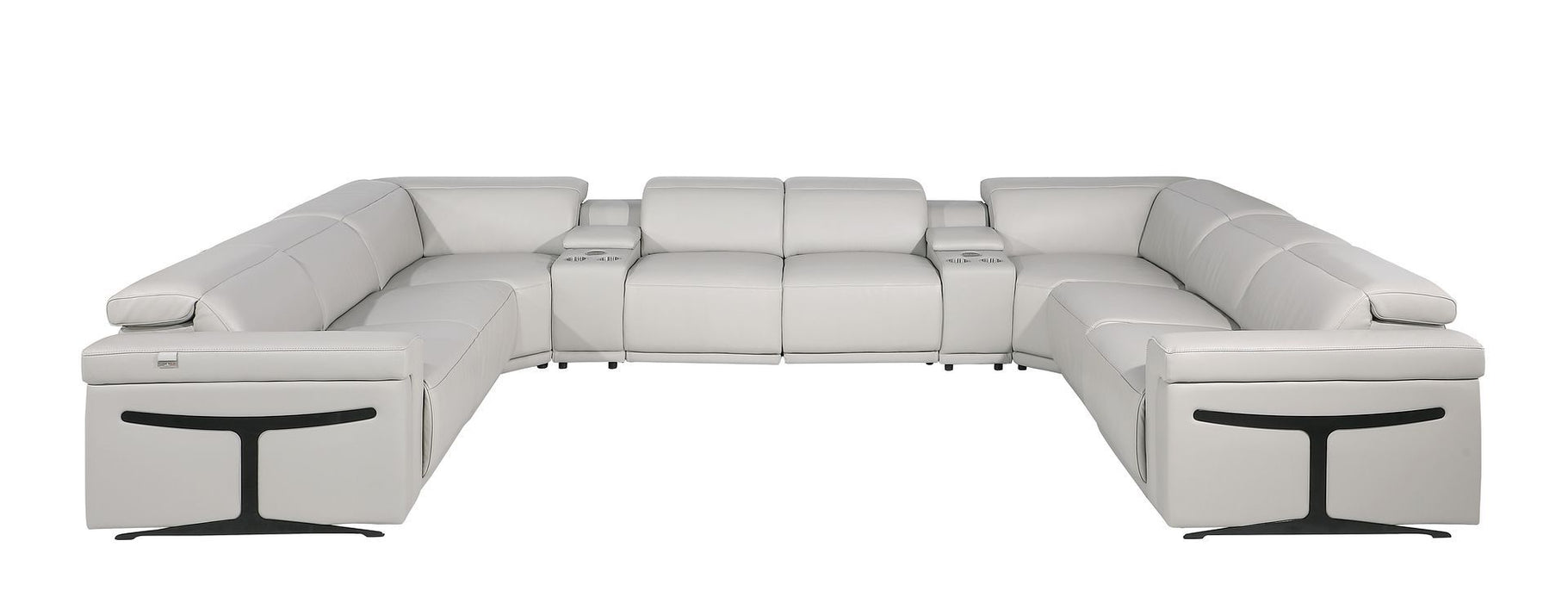 1126 - 10-Piece U-Shaped Sectional Sofa In With 4 Power Recliners & Power Headrests
