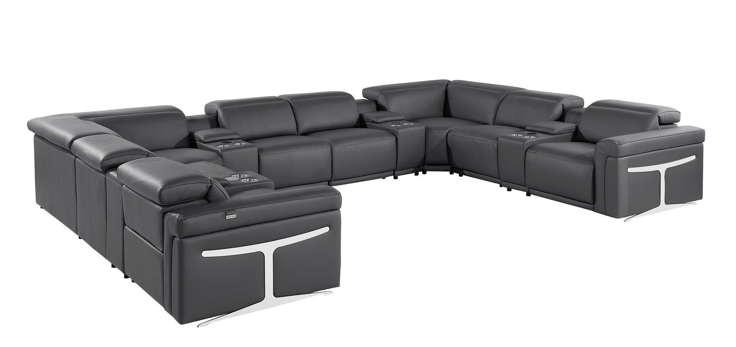 1126 - 12-Piece U-Shaped Sectional Sofa In With 4 Power Recliners & Power Headrests