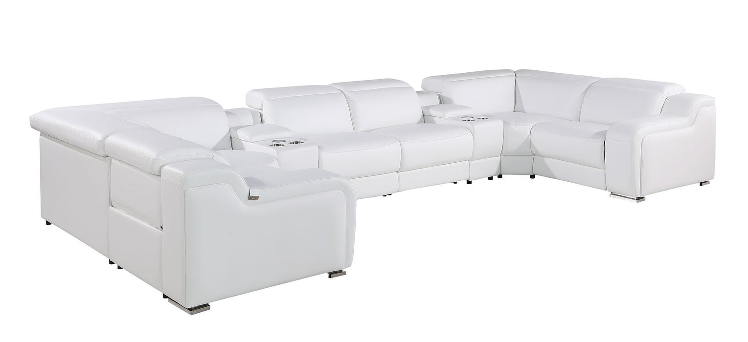 1116 - 8-Piece U-Shaped Sectional Sofa In With 4 Power Recliners & Power Headrest