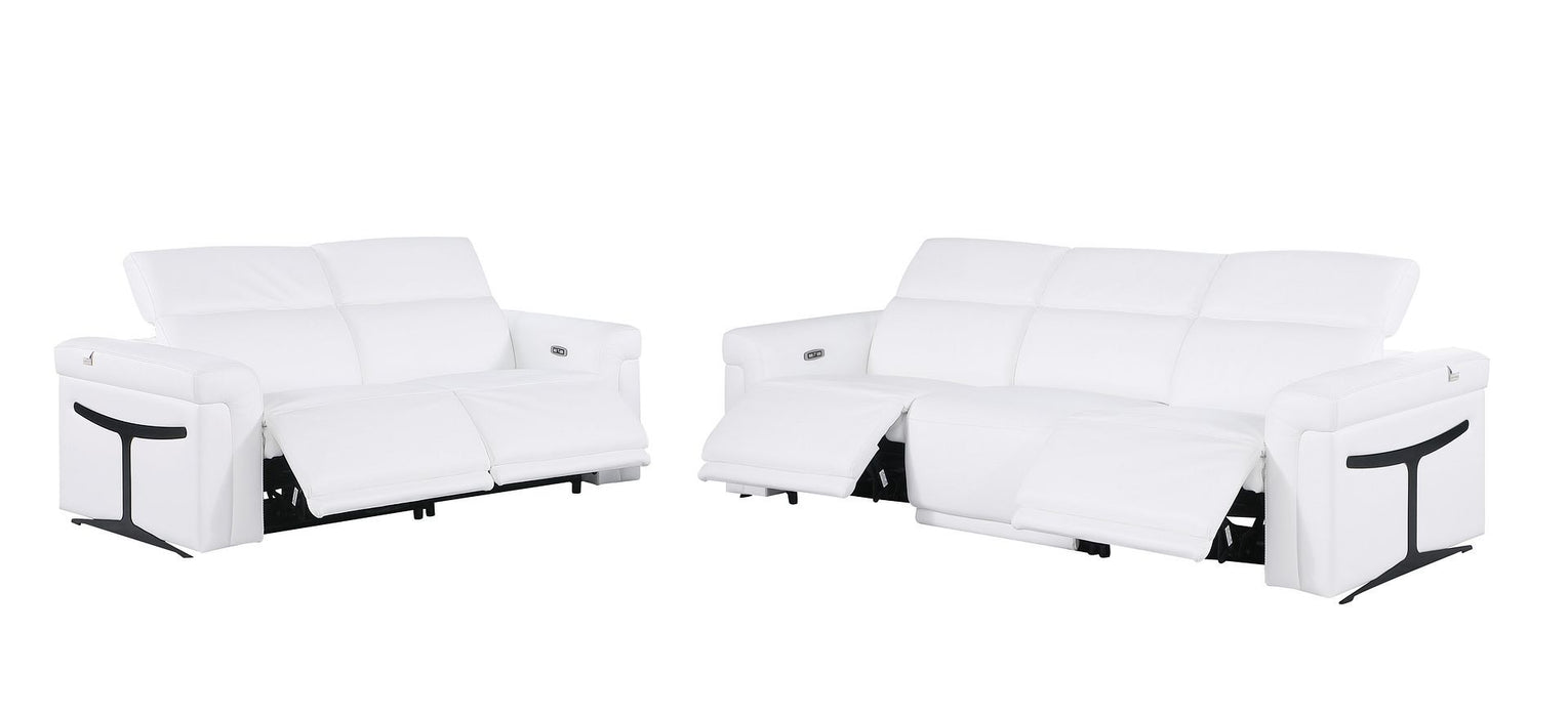 1126 - 5-Piece Modular Power Reclining Sofa And Loveseat Set In With 4 Power Recliners & Power Headrests