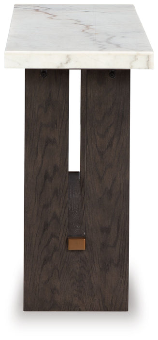 Burkhaus - Sofa Table - White / Dark Brown