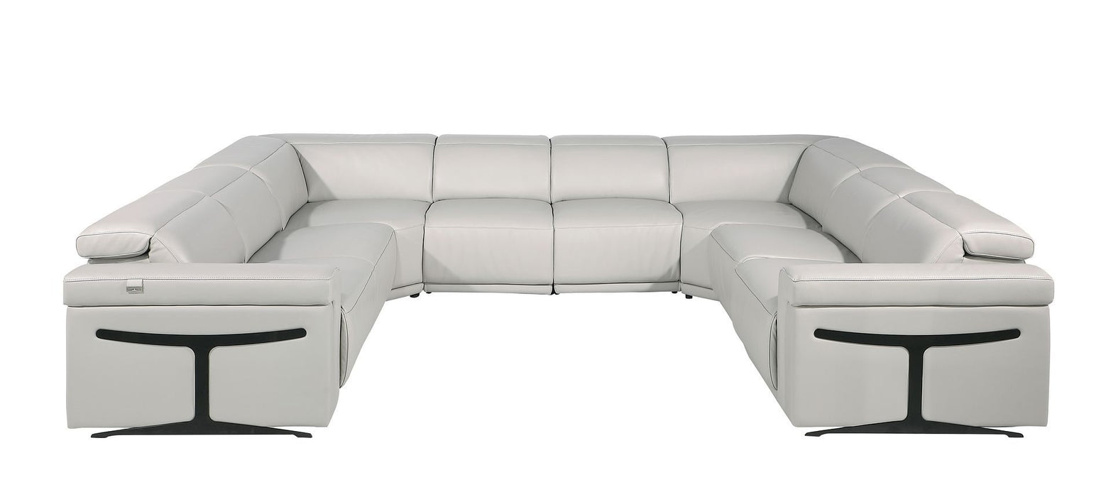 1126 - 8-Piece U-Shaped Sectional Sofa In With 4 Power Recliners & Power Headrests