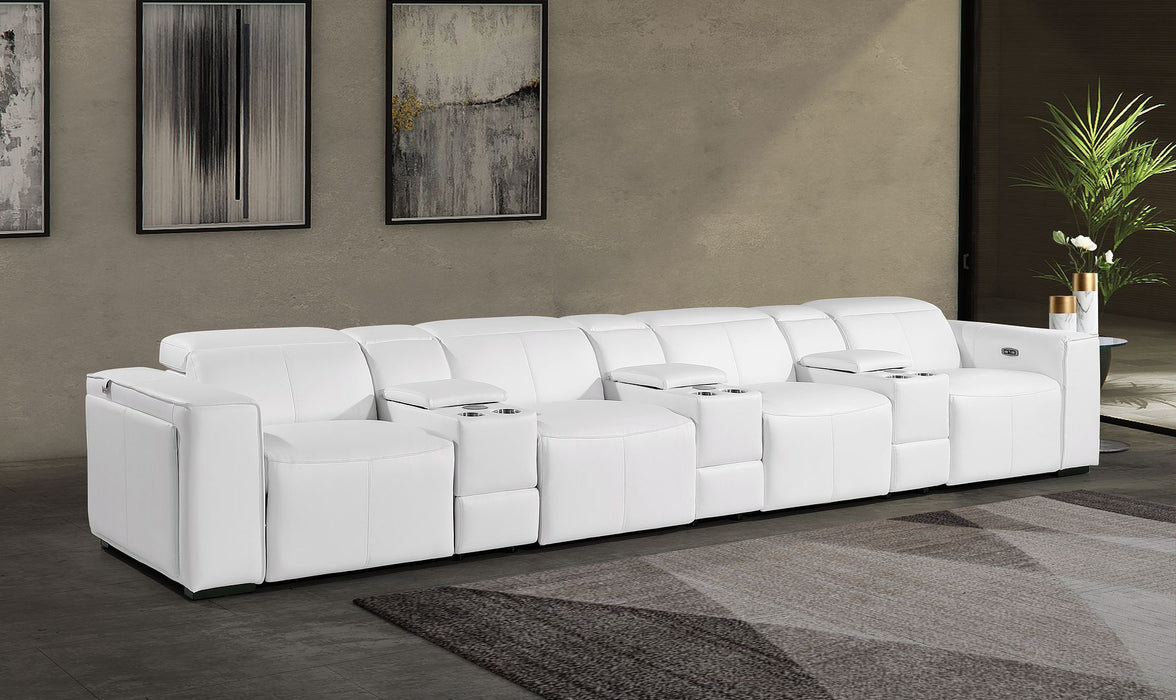 1224 - 7-Piece Modular Power Reclining Sofa In With 4 Power Recliners & Power Headrests