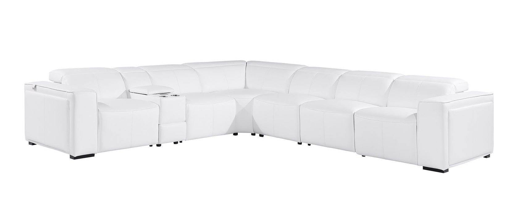 1224 - 7-Piece L-Shaped Sectional Sofa In With 4 Power Recliners & Power Headrests