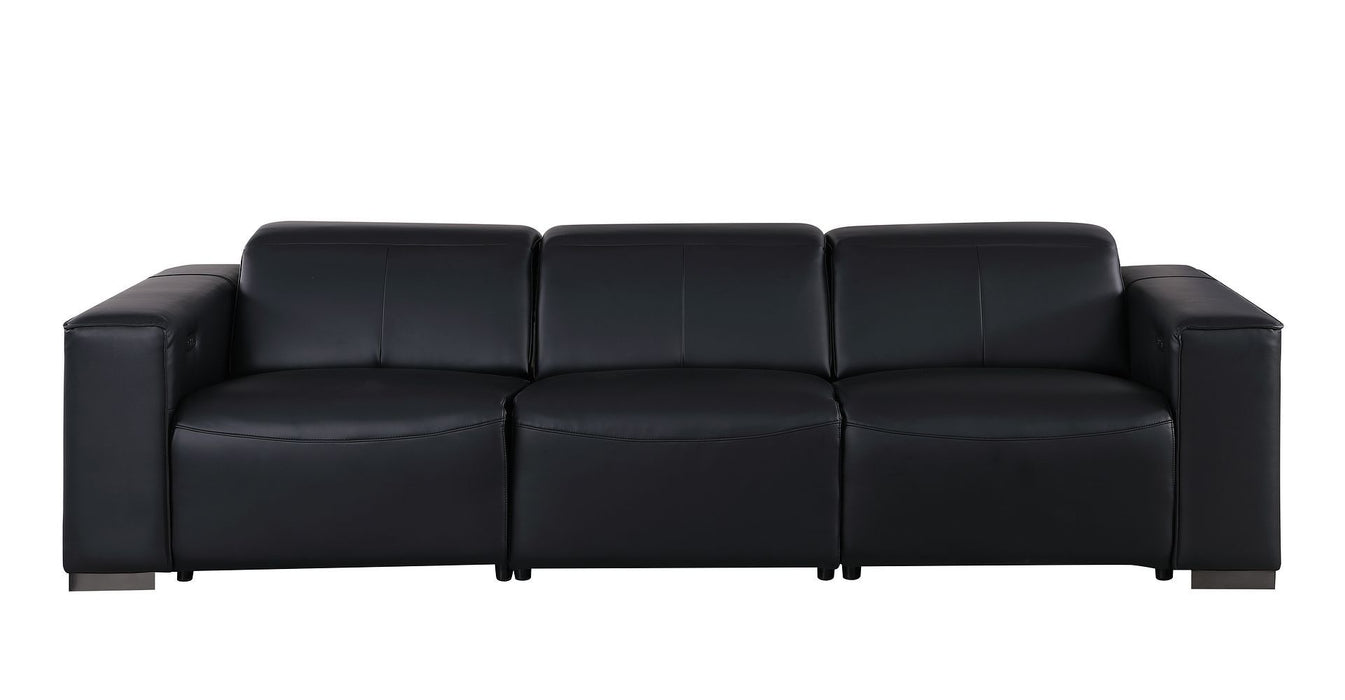 1208 - Modular Leather Set With 6 Power Recliners & Power Headrests