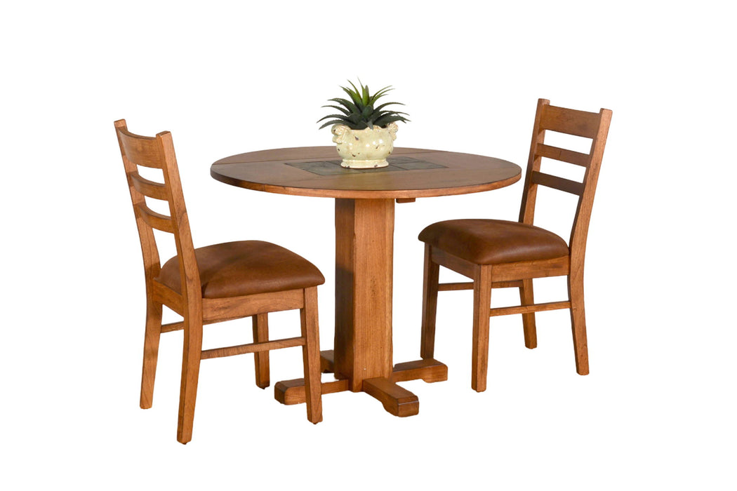Drop Leaf 3 Piece Dining Set - Rustic Oak