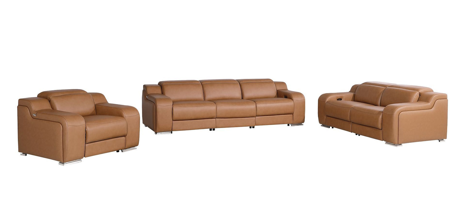 1116 - 6-Piece Modular Power Reclining Sofa, Loveseat & Chair Set In With 6 Power Recliners & Power Headrests
