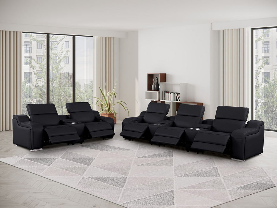 1116 - 8-Piece Modular Power Reclining Sofa, Loveseat & Chair Set In With 5 Power Recliners & Power Headrests