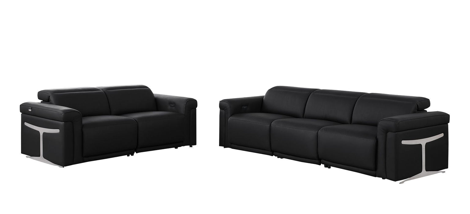 1126 - 5-Piece Modular Power Reclining Sofa And Loveseat Set In With 4 Power Recliners & Power Headrests