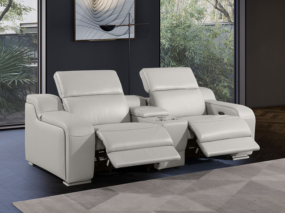 1116 - 3-Piece Modular Power Reclining Console Loveseat In With 2 Power Recliners & Power Headrests