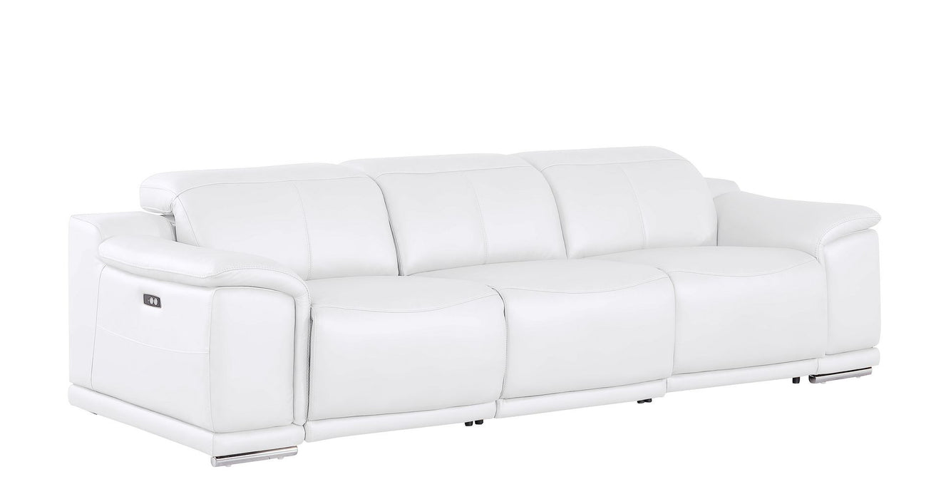 2679 - Genuine Leather Sofa With 3 Power Recliners