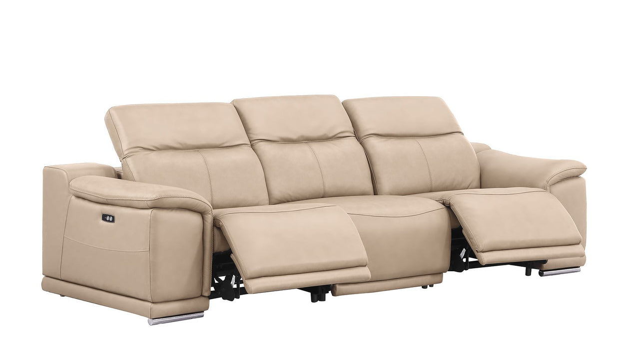 2679 - Power Reclining Sofa, Console Loveseat & Chair Set In Genuine Leather (5 Recliners)