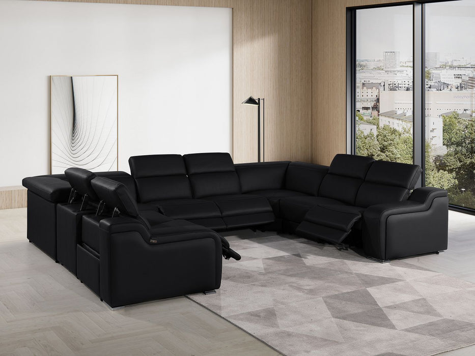 1116 - 8-Piece U-Shaped Sectional Sofa In With 4 Power Recliners & Power Headrest