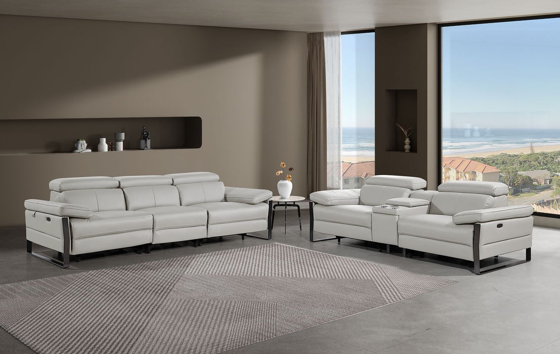 1246 - Modular Power Triple Reclining Sofa And Console Loveseat Set With Power Headrests