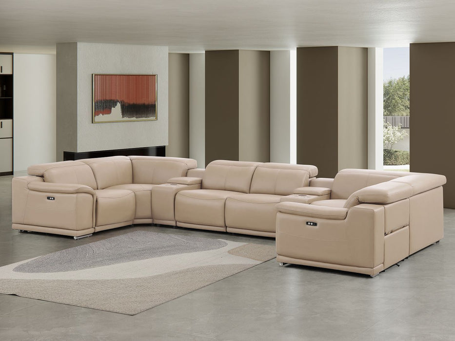 2679 - 8-Piece U-Shaped Power Reclining Sectional In Genuine Leather (4 Recliner)