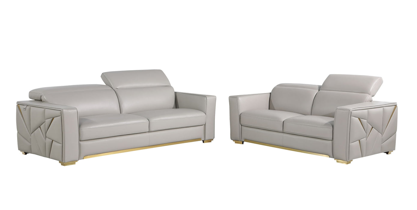 1120 - Top Grain Italian Leather Living Room Set