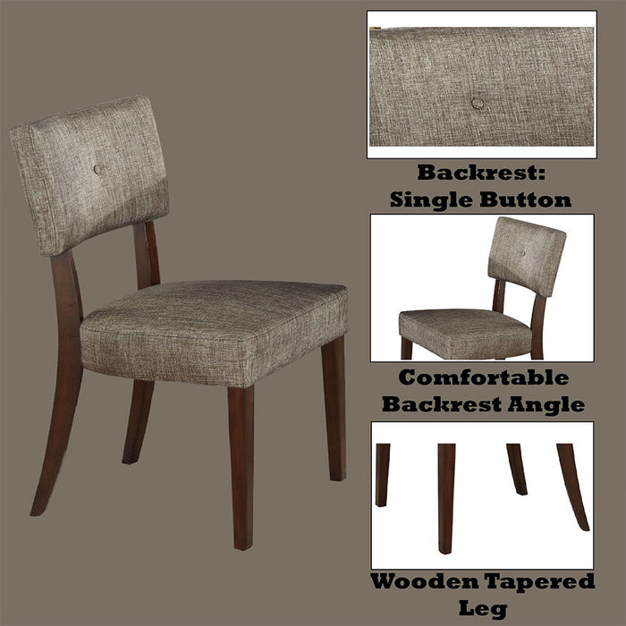Drake - Side Chair (Set of 2) - Gray Fabric & Espresso