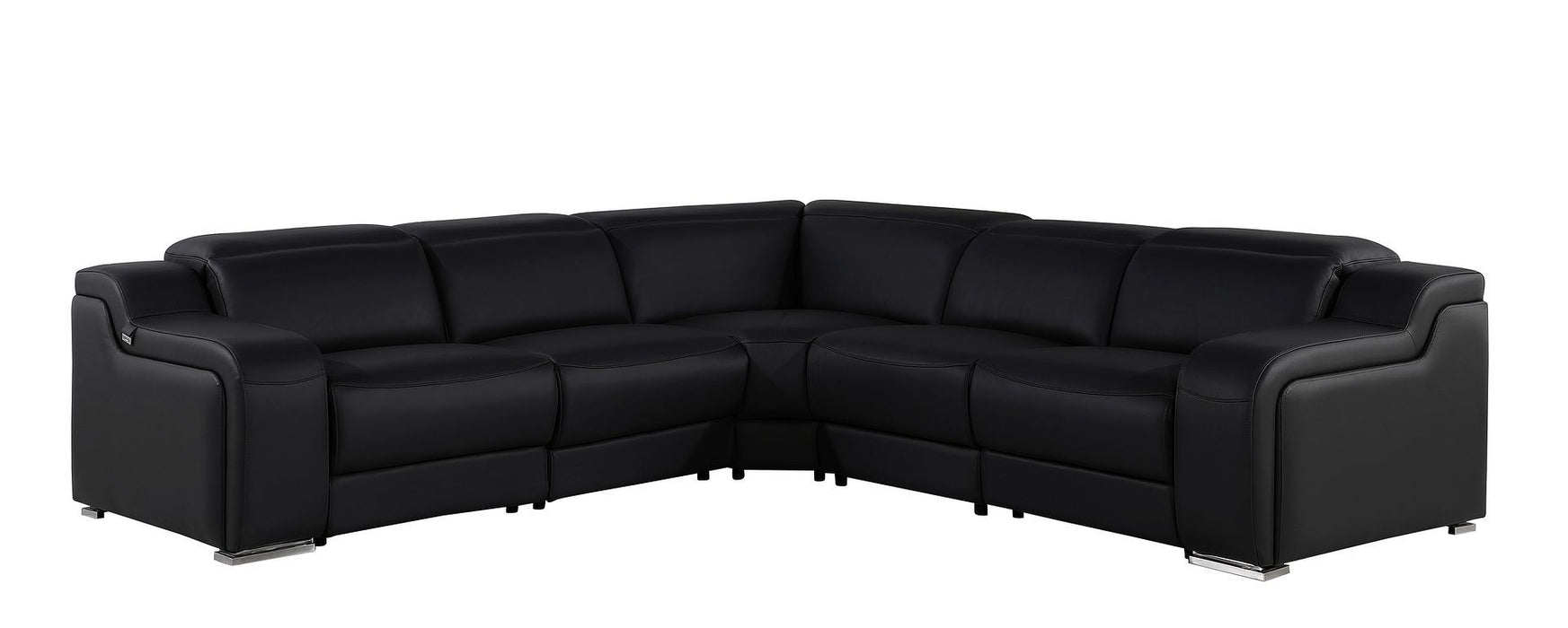 1116 - 5-Piece L-Shaped Sectional Sofa In With 3 Power Recliners & Power Headrests