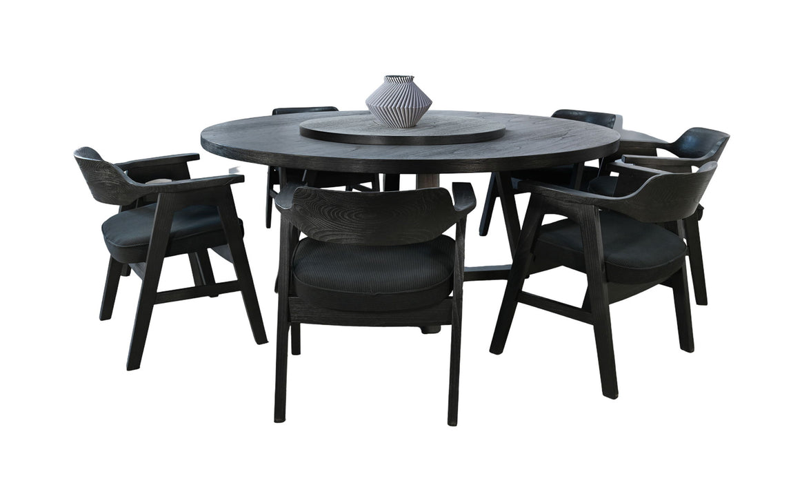 Mia - Large Round 7 Piece Side Chair Dining Set - Umbra