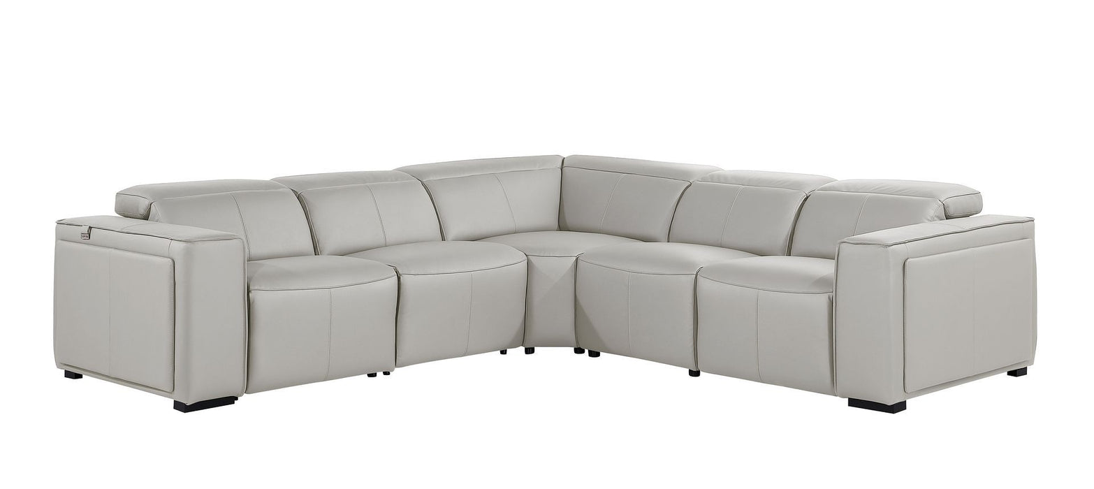 1224 - 5-Piece L-Shaped Sectional Sofa In With 3 Power Recliners & Power Headrests