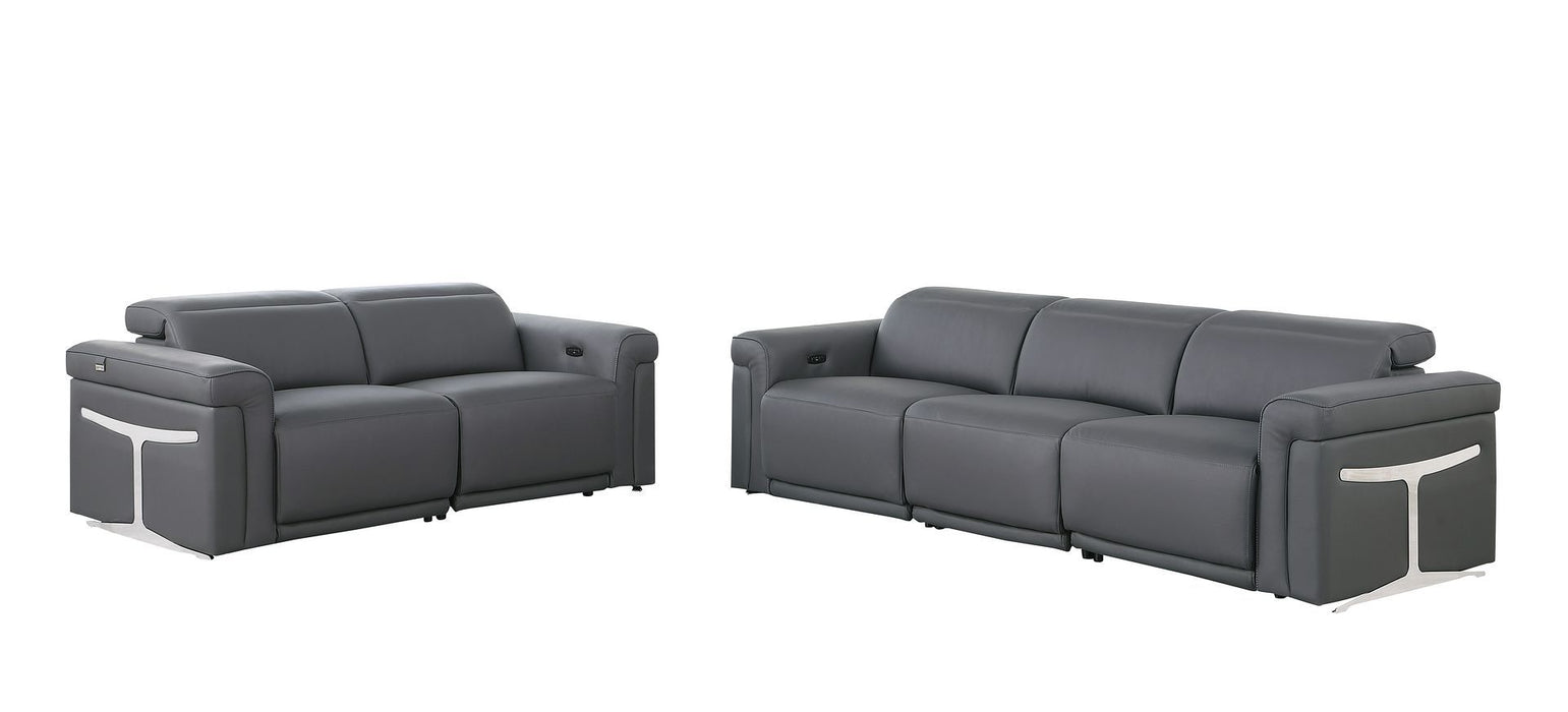 1126 - 5-Piece Modular Power Reclining Sofa And Loveseat Set In With 4 Power Recliners & Power Headrests