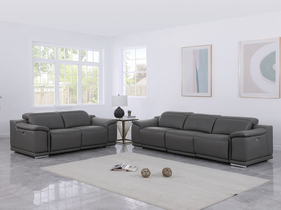 9762 - 5-Piece Modular Power Reclining Sofa And Loveseat Set With 5 Power Recliners In