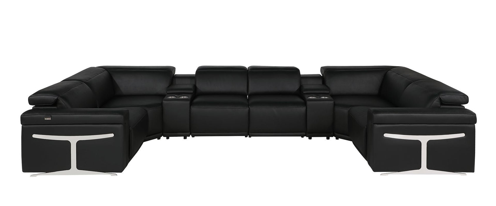 1126 - 8-Piece U-Shaped Sectional Sofa In With 4 Power Recliners & Power Headrest