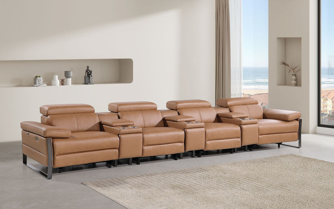 1246 - Modular Power Triple Reclining Triple Console Sofa With Power Reclining Headrests